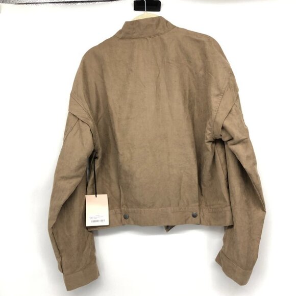 NWT Darling Fashions Tan Almond Marvels Canvas Neutral Lightweight Jacket size M - Picture 2 of 14